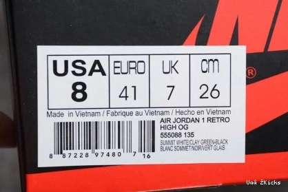 Comfortable Green" Retro 555088- Air "Clay 329 7967 1 Jordan 1107